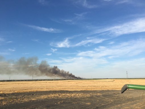 wspd6pio's tweet photo. #GrantCo I-90 is OPEN. Follow @GrantCoSheriff for updates on Dodson Rd fire. @wastatepatrol in area of I-90. https://t.co/8HgyC9fEWE