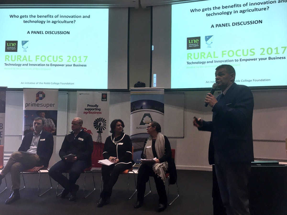 Our Q&amp;I Panel hosted by Dr Derek Baker featuring agri-tech businesses #MaiaTechnology , #Adventine, #RMTech &amp; #Red8Produce #RuralFocus17