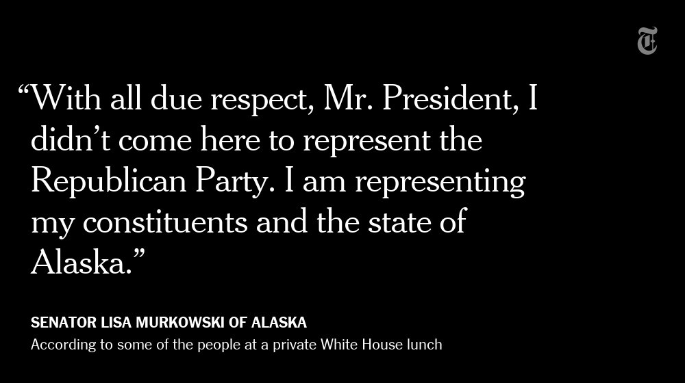 Senator Lisa Murkowski, a swing vote on health care, isn’t swayed nyti.ms/2u0H1bx