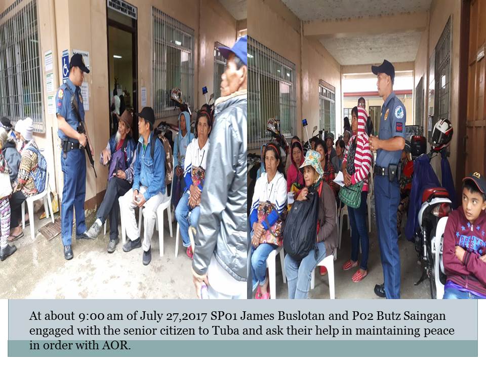 PNPTuba's tweet photo. #Engagged with the Senior Citizen @RDPROCordillera @PNPBenguet @PRO_Cordillera @FloranteCamuyot https://t.co/fQTVEY1uZd