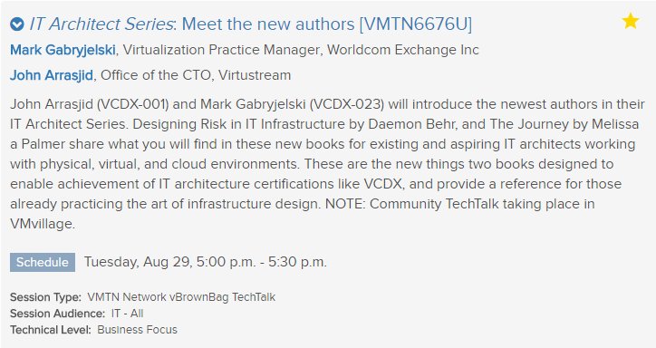 Daemon Behr (@daemonbehr) on Twitter photo #vmworld2017 session featuring the IT Architect Series authors and new books <a href="/ITASeries/">IT Architect Series</a> <a href="/vmiss33/">vmiss</a> <a href="/vcdx001/">John Arrasjid</a> <a href="/MarkGabbs/">Mark Gabryjelski</a> buff.ly/2uyUhaN #vmworld2017 session featuring the IT Architect Series authors and new books <a href="/ITASeries/">IT Architect Series</a> <a href="/vmiss33/">vmiss</a> <a href="/vcdx001/">John Arrasjid</a> <a href="/MarkGabbs/">Mark Gabryjelski</a> buff.ly/2uyUhaN