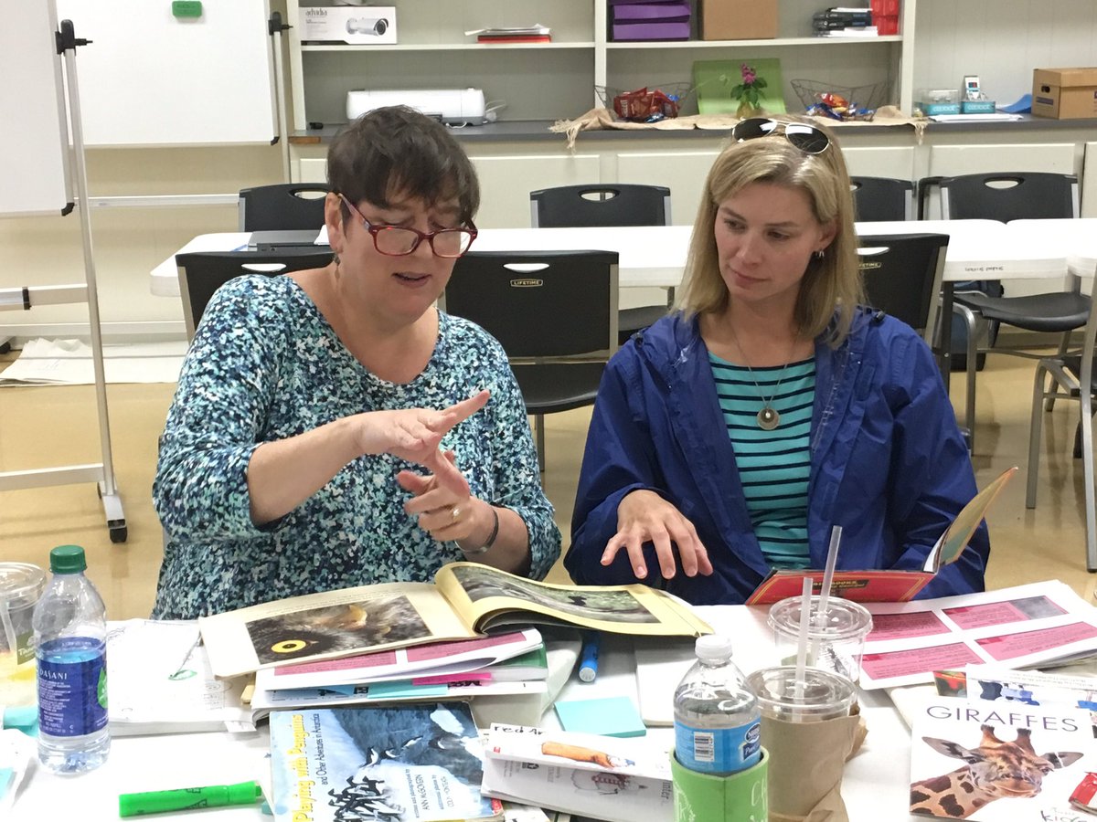 kelmac1029's tweet photo. Tchrs participate as the students during a NF mini-lesson. @TCRWP #TrussvilleLearns #JuneReadingInstitute #turnaroundtraining @edraperry71 https://t.co/95aTsrWjPf