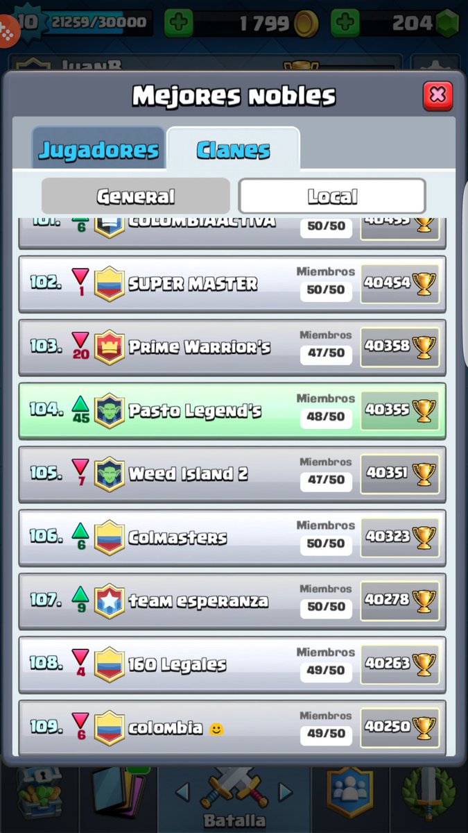 PastoLegends's tweet photo. Cada ves mas serca del top 50 !!! #RoadTop #legendaspastusas 💪🏆🔝 @LigaColombiaCR  @GolemsVendetta  @GuzzyGame @AoirozGamer https://t.co/14YafnflgD