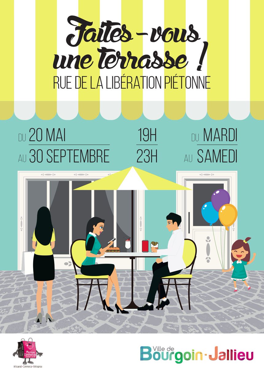 Faites-vous une terrasse ! C'est jusqu'au 30 septembre, rue de la Libération. Une formule à tester du mardi au samedi, de 19 h à 23 h