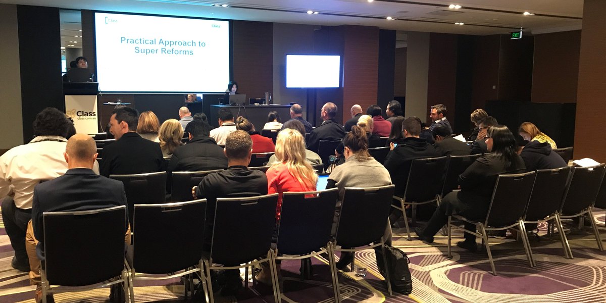 Class_Pty_Ltd's tweet photo. If you missed the Class clinic on the #Superreforms don't worry. It's repeated tomorrow at 10.05am #classconnect17 #ilovesmsfs https://t.co/PbeF1GTL6C
