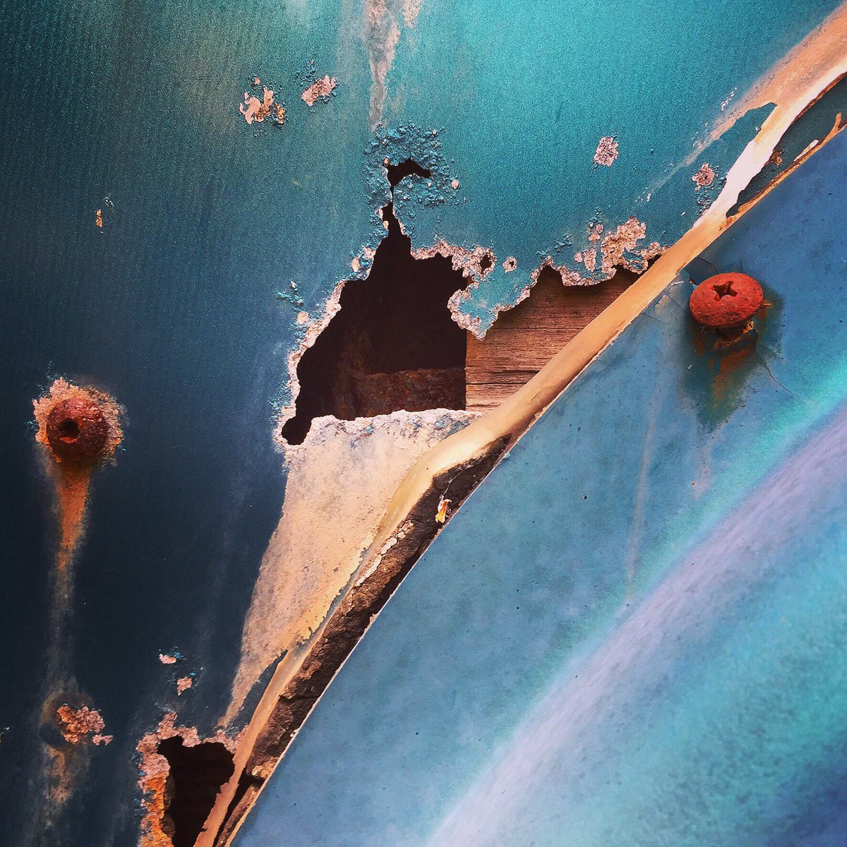 KayMDavid's tweet image. Singing the Blues - an abstract photograph from found items.