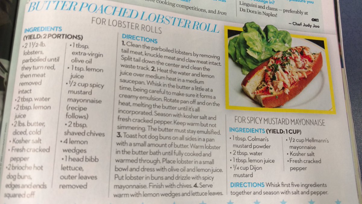 samuella's tweet photo. #NextIronChef Winner #GeoffreyZakarian shares #lobster roll & spicy mustard mayo #recipes from #PointRoyal, his FLA coastal restaurant. #Ok! https://t.co/8TvZXVbcbe