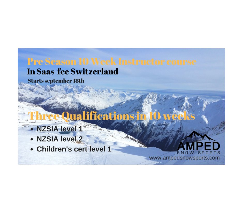 AmpedSnowSport's tweet photo. Get on our pre-season instructor course with a guaranteed job interview for the winter season to start the career of traveling the world. https://t.co/ruaCKOy0Gy