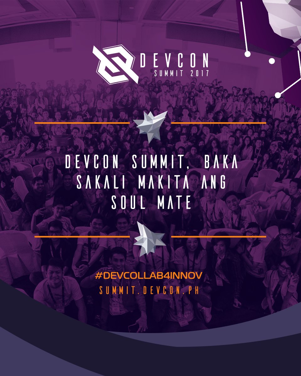 DEVCONPH's tweet photo. Be part of the Biggest Developer Conference in the Philippines! Visit https://t.co/jdNVuusfTy
#DevCollab4Innov #DevConSummit2017 #DevConPh https://t.co/IhNzuPGklD