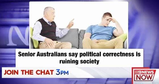 9NewsAUS's tweet photo. CHAT ROOM: Is political correctness hijacking our society? https://t.co/3pEQMzkT33 #9News https://t.co/kKssG6Teky