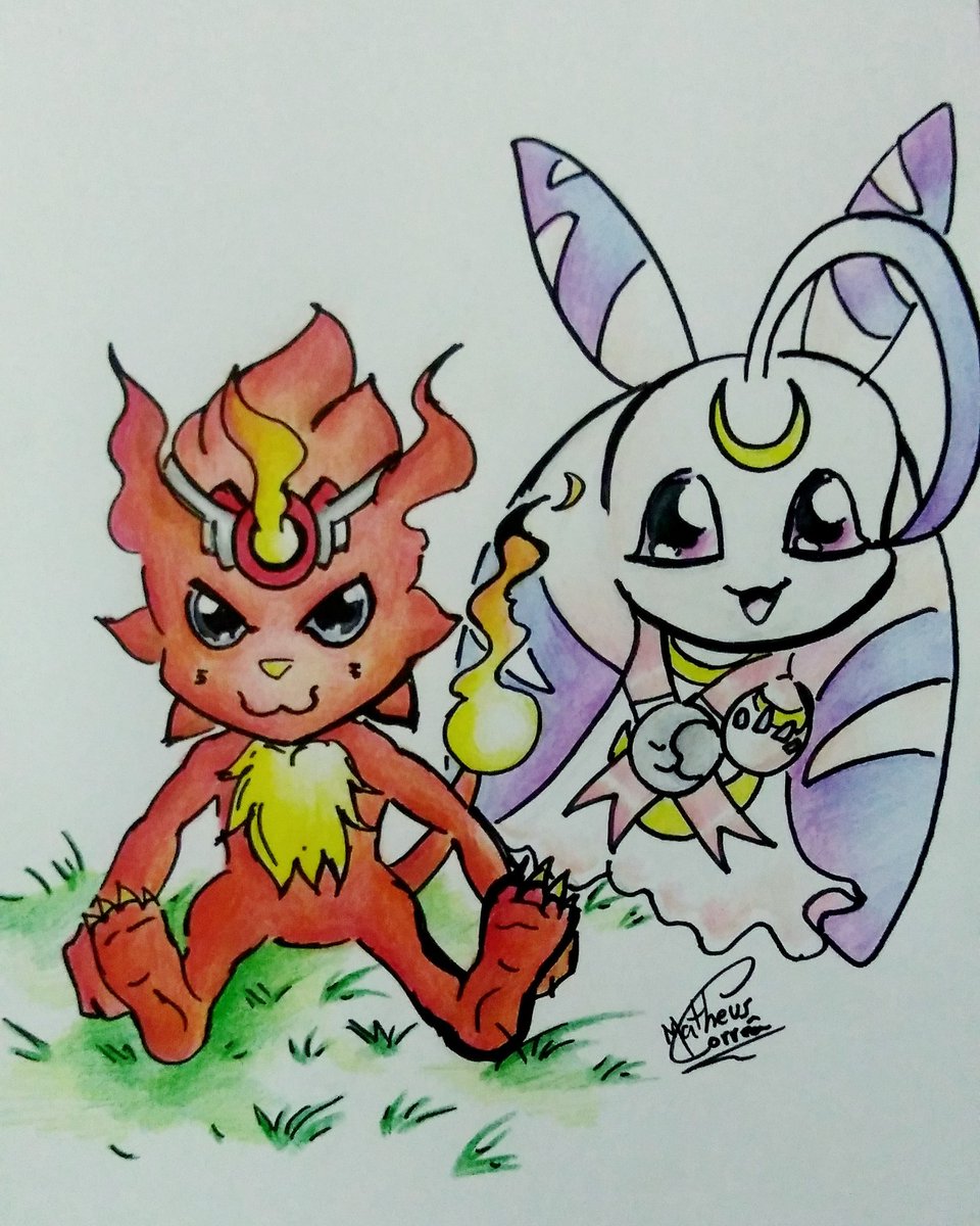 Digimon Lunamon And Coronamon