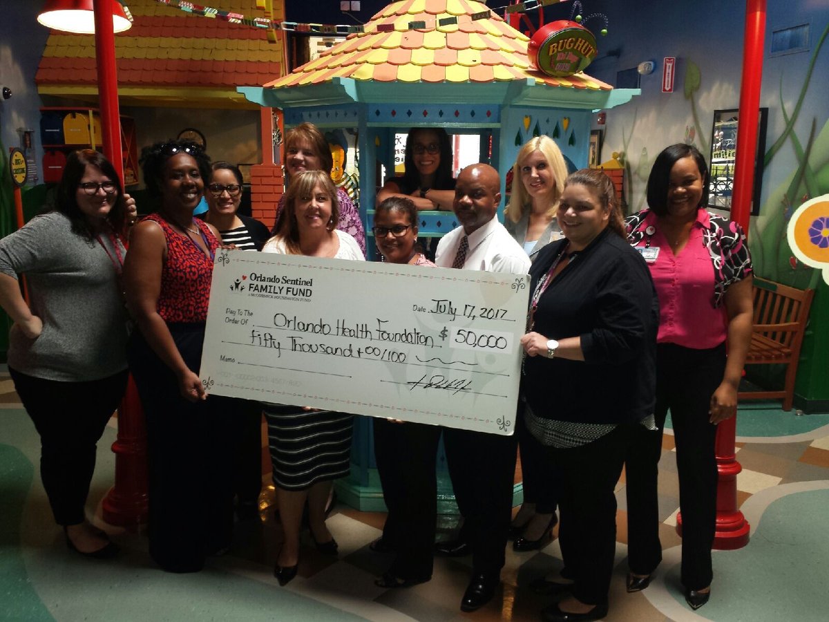 OHChildrens's tweet photo. Thx @orlandosentinel Family Fund for supporting #HowardPhillipsCenter, part of @APHospital, w/$50,000! https://t.co/E2Hlg7nBXU https://t.co/W4pkA4Wnok