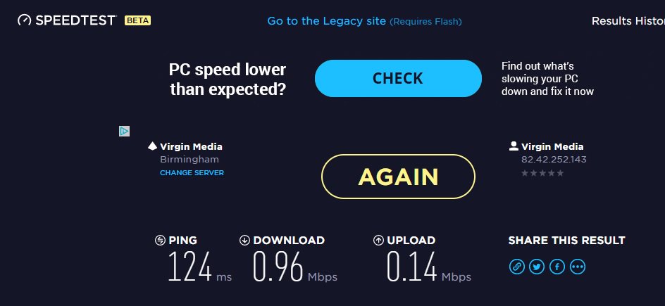 HenleyStatic's tweet photo. @virginmedia poor internet service in B62 area. #PoorInternetService av tried turning off & on etc. pls resolve 4 what I pay 4 https://t.co/Ykm9qES3p7