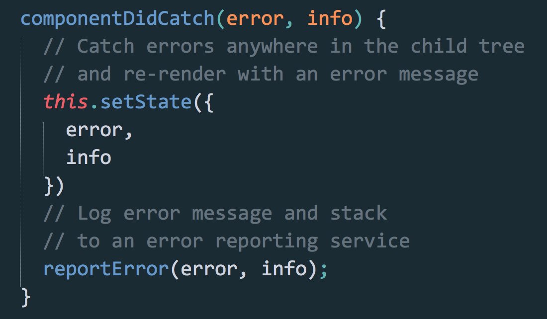 reactjs's tweet image. One error shouldn’t break the whole app. Learn how React 16 lets your apps stay resilient to JavaScript crashes. facebook.github.io/react/blog/201…