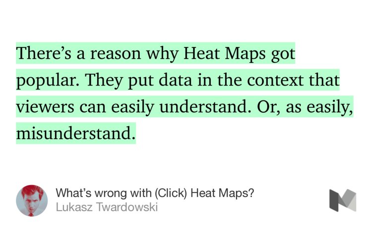 How to avoid false insights when using heat maps. medium.com/@ltwardowski/w… #ux #analytics #webdesign #marketing