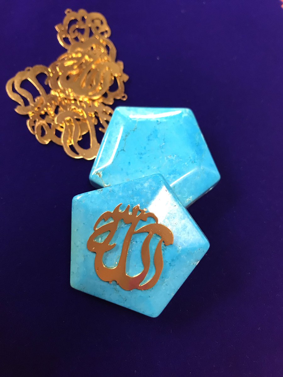 hamidgroupsal's tweet photo. #turquoise #pendant #gold #plated #Allah #semipreciousstone #jewelry #handmade #accessories #lebanon #beirut https://t.co/Q1m4soPqdm