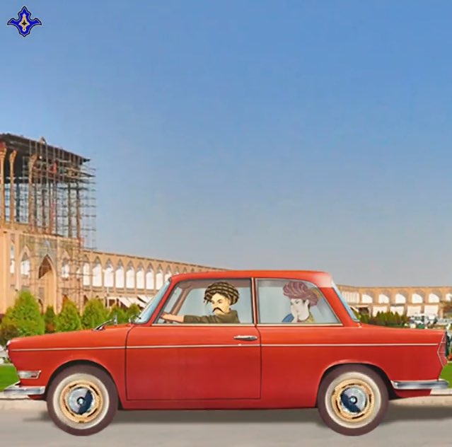 Iran_Style's tweet photo. #Iranian artist #AmrosS daydreams about life at #NaqsheJahanSquare, #Isfahan, #IRAN. #art #IranArt #PopArt #architecture #lifestyle #travel https://t.co/CmEPjl7iej