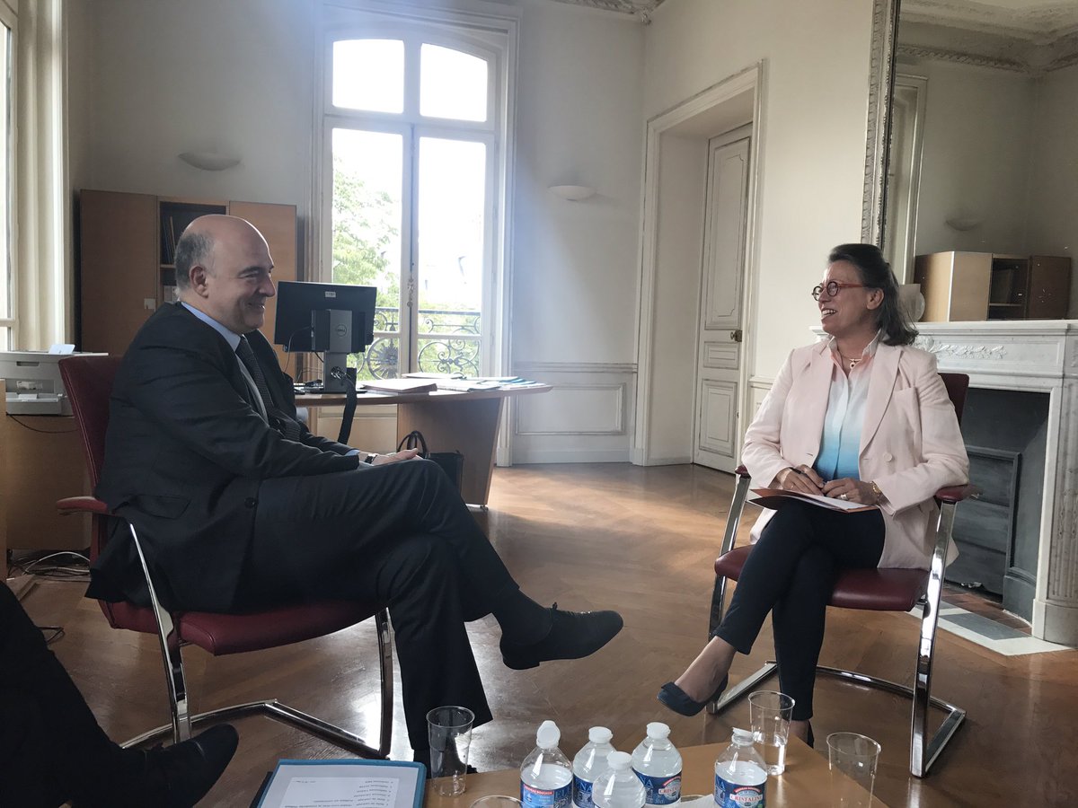 pierremoscovici's tweet photo. Heureux de rencontrer @SabineThillaye pour initier notre travail conjoint au service d'une Europe forte ! #directAN #ComAffUe https://t.co/hKAfcT03Bs