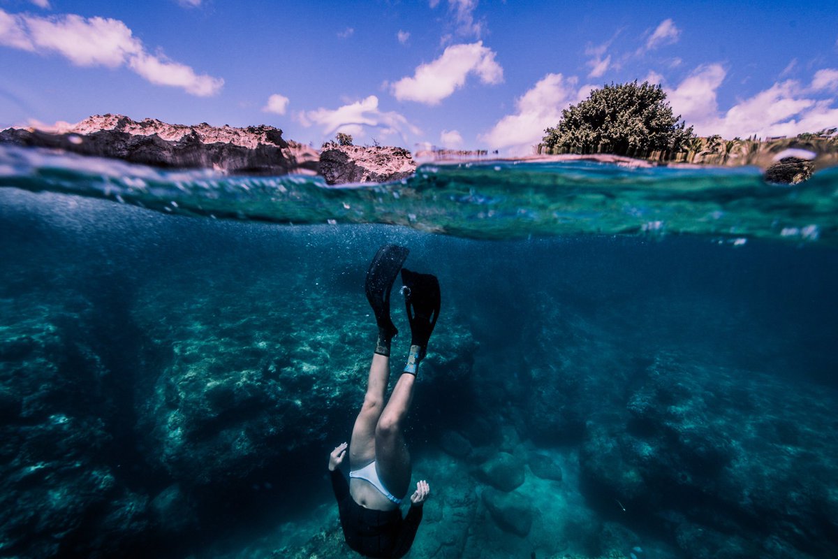 kimmethat's tweet photo. Today's dive sesh was perfect 💙 here's me playing w/ my new LR preset https://t.co/e5Jvms7SaP