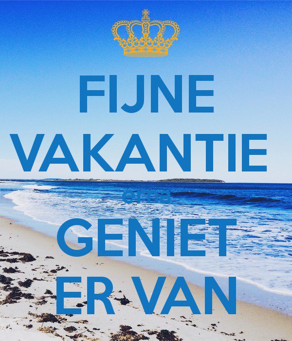 We wensen alle kinderen en hun ouders een heerlijke vakantie!