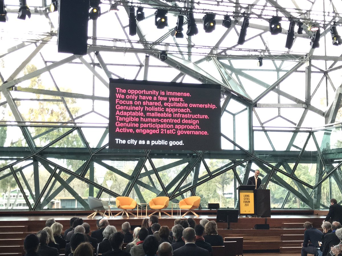 charu_0011's tweet photo. We only have a few years- focus on shared, equitable ownership. Genuinely holistic approach #DanHill  #LivingCities17 https://t.co/5pA1daG79r