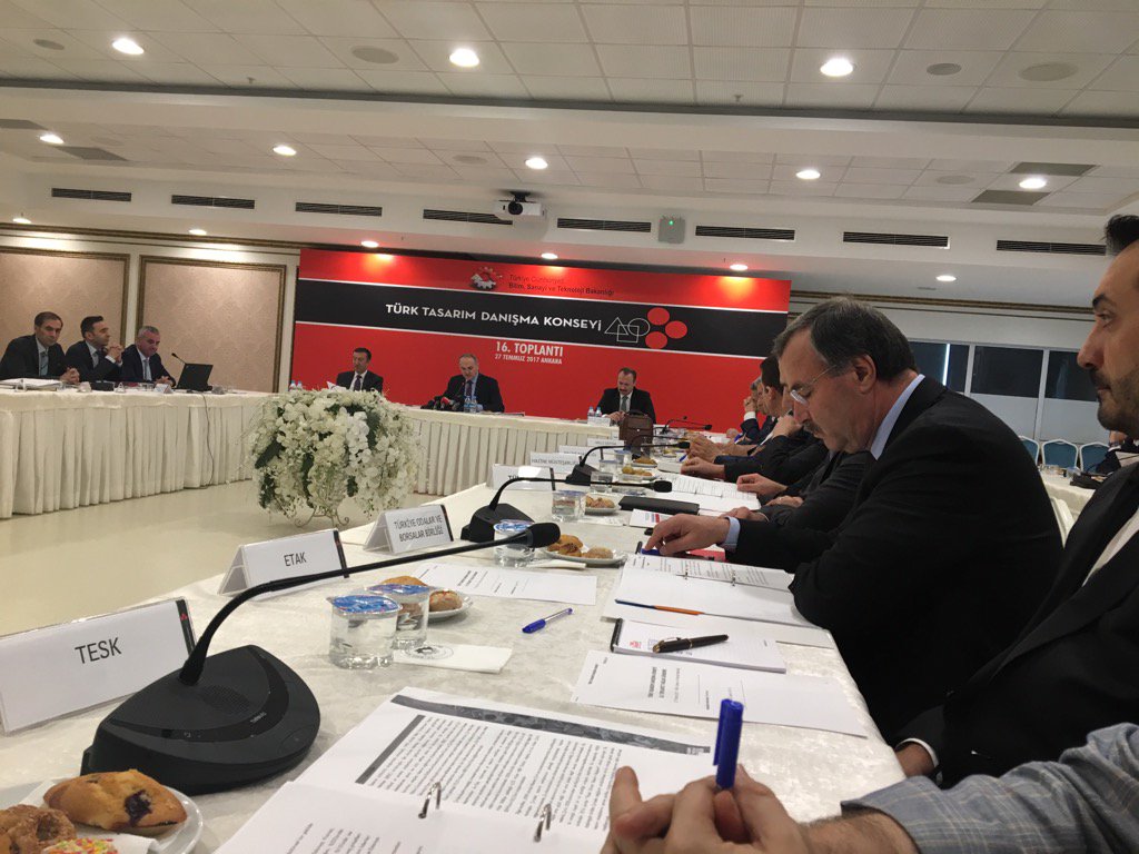 Türk Tasarım Danışma Konseyi Toplantısı açılışını Sanayi Bakanımız yaptı. TOBB'u Memiş Kütükcü temsil etti.