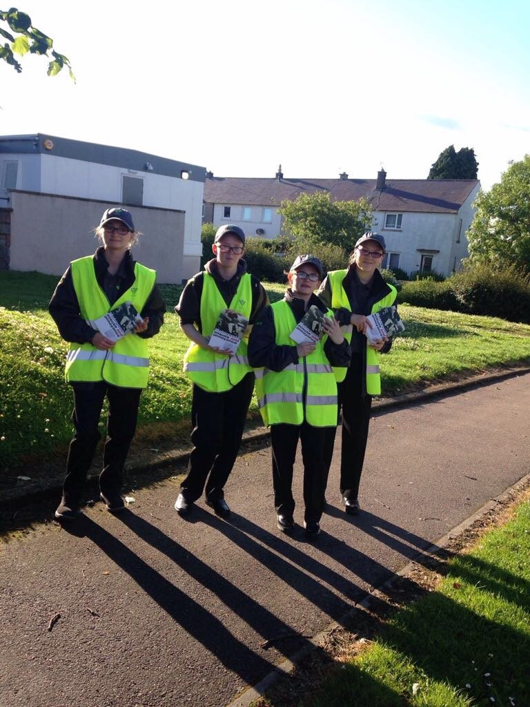 PSOSNorthEast's tweet photo. #PSYVAberdeen took part in a 2nd day of leaflet drops supporting #OpTrinity - Motorcycle Crime over the summer. Over 400 properties visited. https://t.co/i9FgRf8xOh