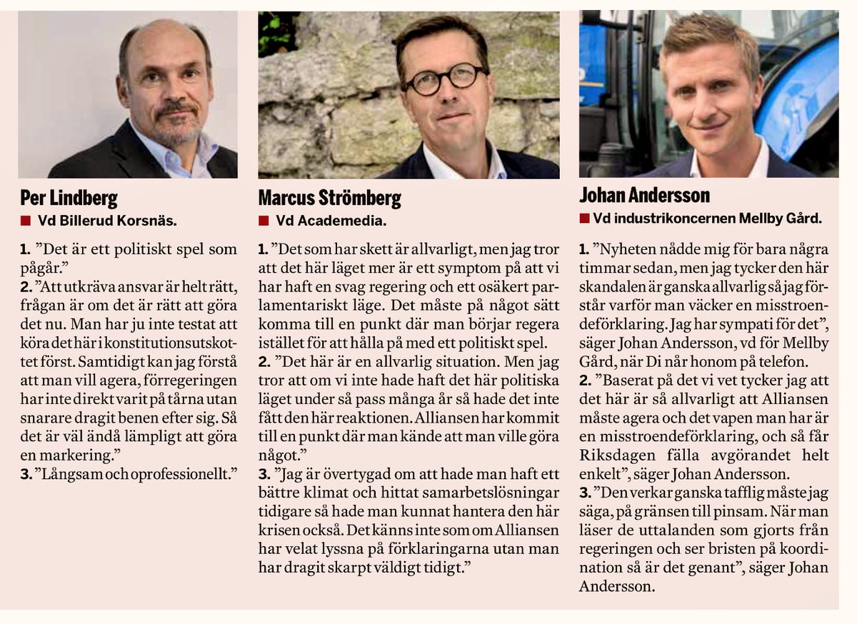 gunthermarder's tweet photo. 7 små dvärgar tycker till. Eller iaf vita medelålders (ibland äldre) män. Kl. 10 kommer Löfven med sitt motdrag. #svpol #regeringskris Di: https://t.co/Hj68TbevDD