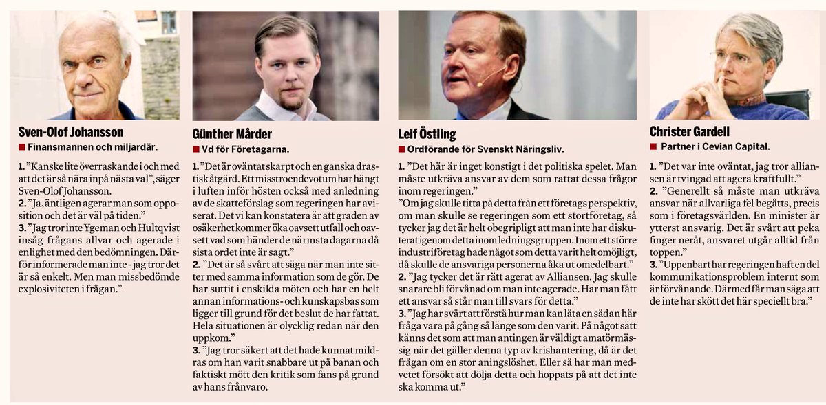 gunthermarder's tweet photo. 7 små dvärgar tycker till. Eller iaf vita medelålders (ibland äldre) män. Kl. 10 kommer Löfven med sitt motdrag. #svpol #regeringskris Di: https://t.co/Hj68TbevDD