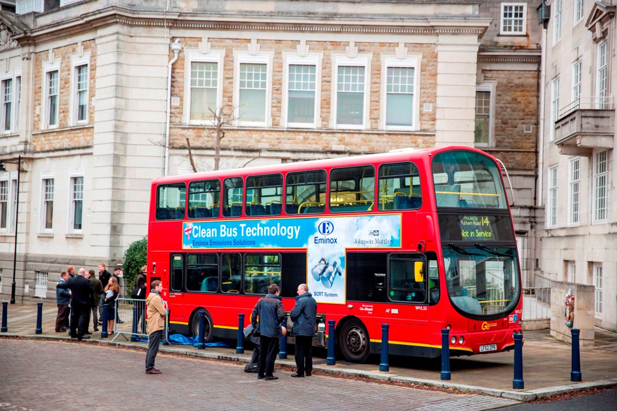 EminoxLtd's tweet photo. #AirQualityPlan allows LA's to bid for money to upgrade older buses. SCRT retrofit achieves equivalent to Euro VI https://t.co/BYaory7VjW https://t.co/ucnLlQgBTy