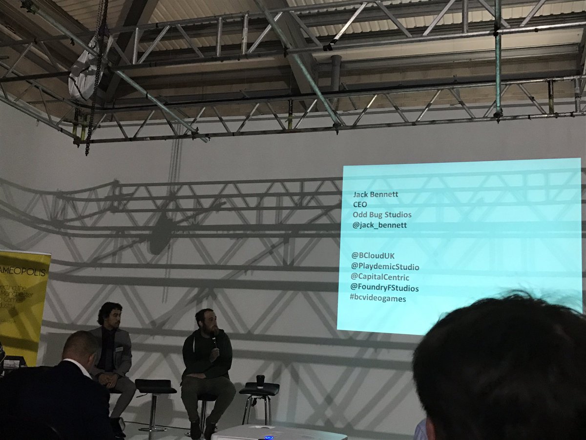 thisischichi's tweet photo. What challenge do indie developers face? Getting funding. Having someone who believes in you. @Jack_Bennett of @OddBugStudio #bcvideogames https://t.co/vzvA18Dc8w
