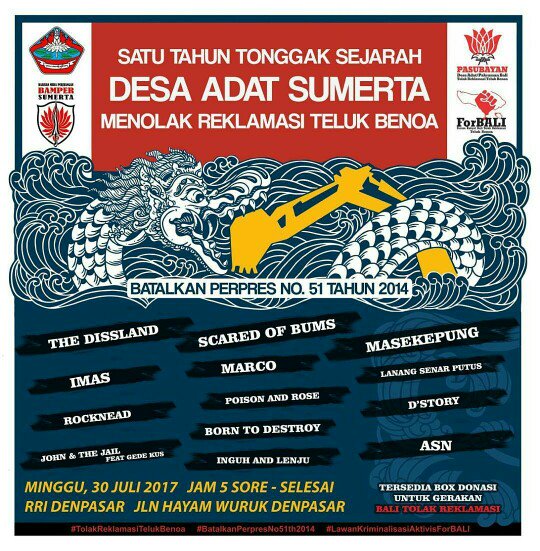 Musik dalam perlawanan! #balitolakreklamasi