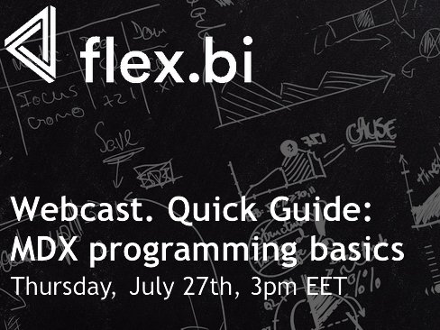 flex_bi's tweet photo. There are around 3 hours left before we start our webcast about MDX basics. You can still join - https://t.co/G4qnag1dpx ;)
#MDX #webinar https://t.co/WXJ1WrlFo2