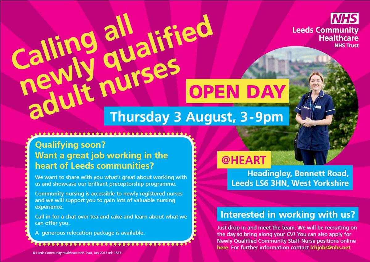Calling all newly registered #nurses! Don't forget to join us on 3 Aug to find out more about community nursing and what we can offer you!