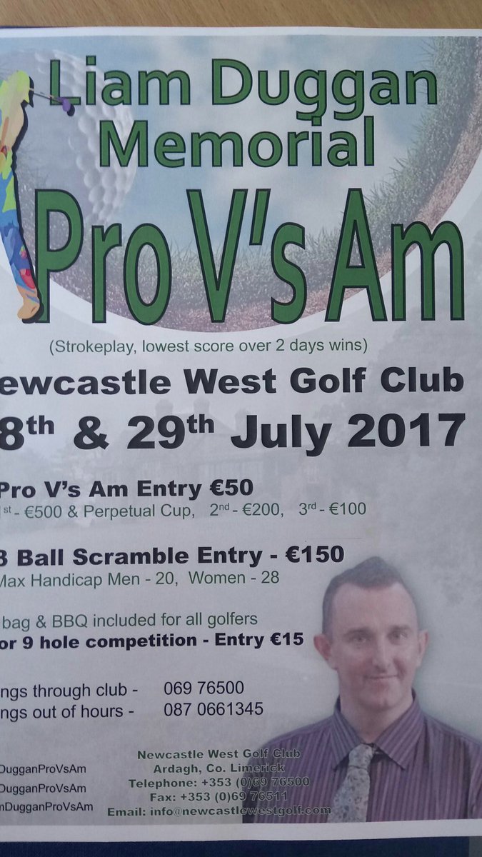 YvonneCYoung's tweet photo. Liam Duggan Memorial Pro V's Am starts tomorrow!! Come and support a great cause  ⛳. Brilliant prizes 🏆 #recognisesepsis @LDugganProVsAm https://t.co/goJgYaly48