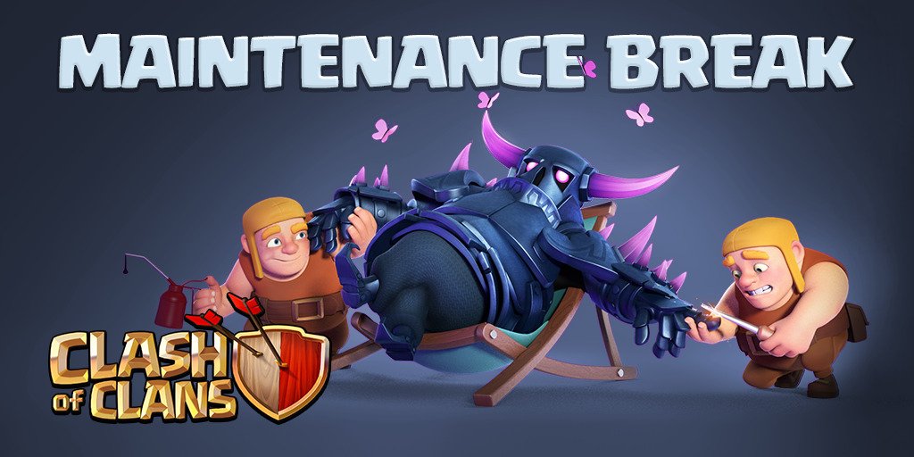 ClashofClans's tweet photo. Hey Chief! We'll go into maintenance break soon to do some server upkeep, we'll keep the downtime as short as possible! See you soon 👋🏻 https://t.co/Ih3cji7MRv