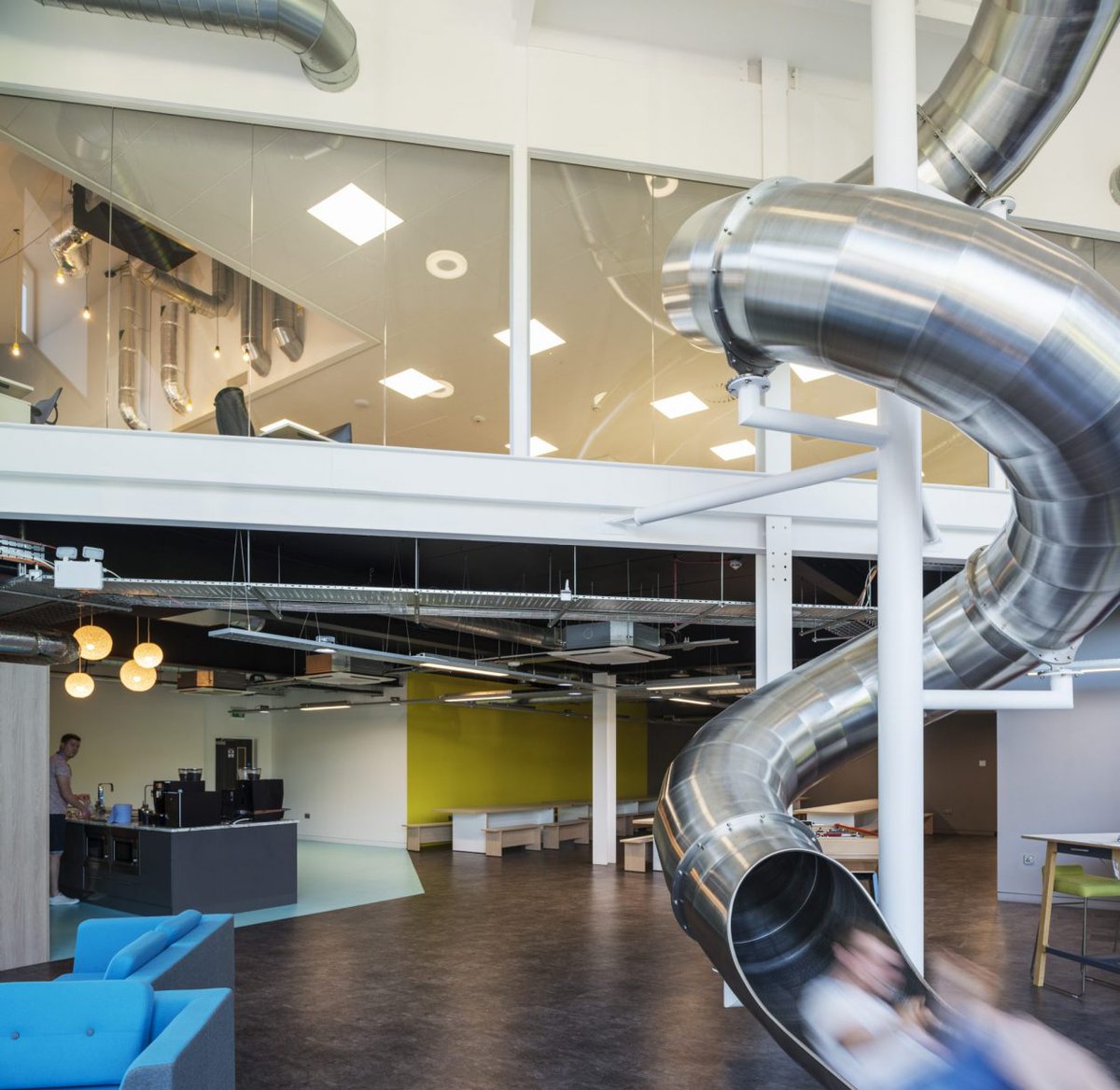 masonlord_ltd's tweet photo. A modern, quirky office space for award winning e-commerce company @EKM_UK https://t.co/O9sLM0CQTe #OfficeDesign #officeslide https://t.co/1c9DVMw3ja