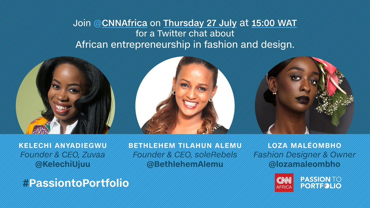 Later today we will be asking three African businesswomen about their entrepreneurial journeys during our #PassiontoPortfolio Twitter chat