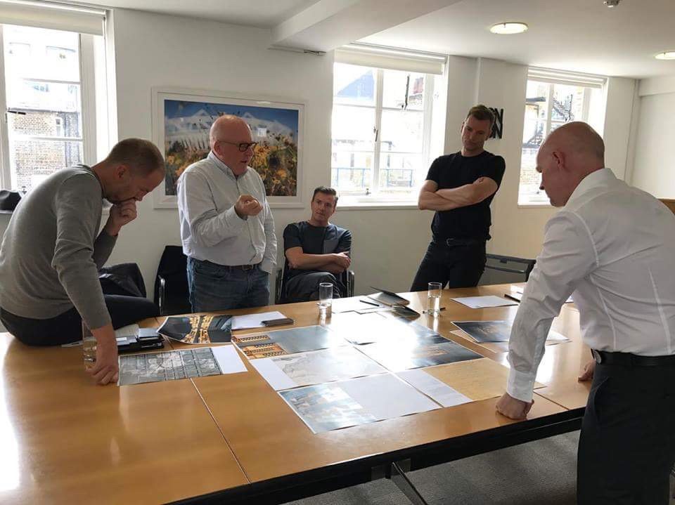 Action shot of the judges deliberating over the #Retail Interiors entries today #WINAwards17