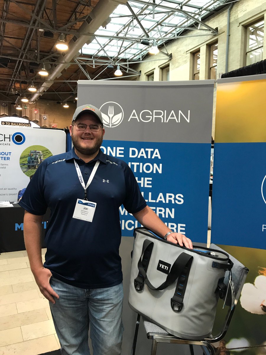 agrianinc's tweet photo. Congrats to Joe Huebener with CHS- Shipman, IL @CHSIncorporated proud winner of a Yeti Hopper #InfoAG2017 #GrowWithAgrian https://t.co/mrXzjd9sV3