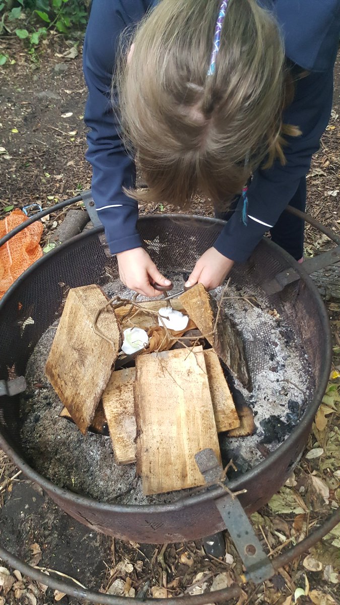 GreenTimeFS's tweet photo. Fire lighting, pizza making, swing building and hanging out! @ursulineprimary https://t.co/HKNWaBN7NP