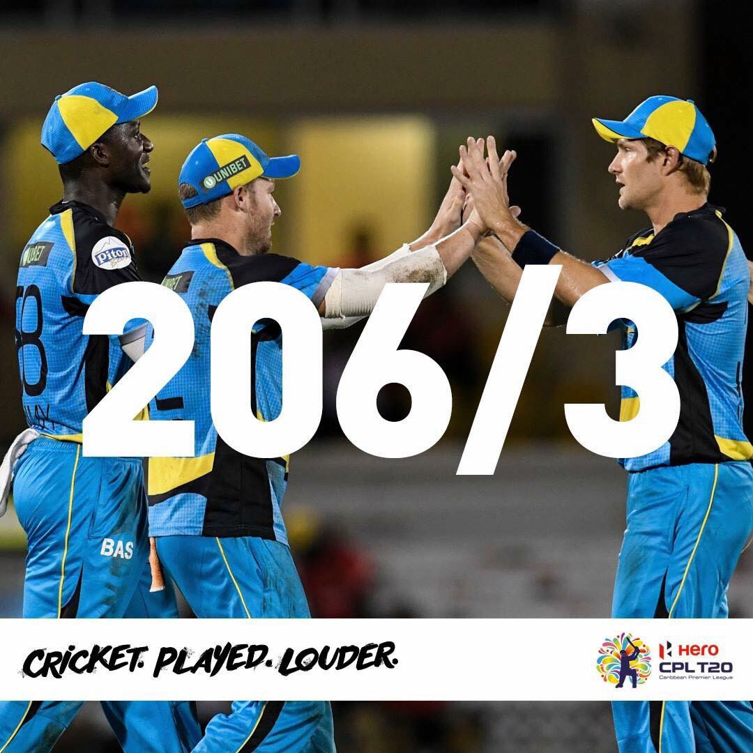 CPL's tweet photo. Our highest score at #CPL16 came from St Lucia Stars with 206/3 against the Jamaica Tallawahs in front of Florida crowd!!! #CPL17 https://t.co/kUM5uiwlWs