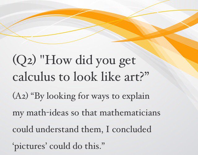 Dr_JimGates's tweet photo. Another question from @scitechleaders #SciTechLeaders! #DrGates #mathematics #art #calculus #science #STEAM https://t.co/5VkGO8oLbE