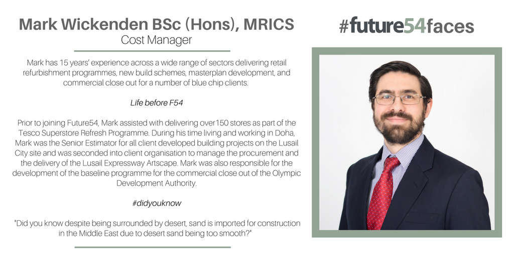 Future54London's tweet photo. #future54faces Meet Mark Wickenden, one of our Cost Managers! Read more about his experiences in London &amp; Doha here https://t.co/vTOqFFgHB4 https://t.co/XiUwGKwGAG