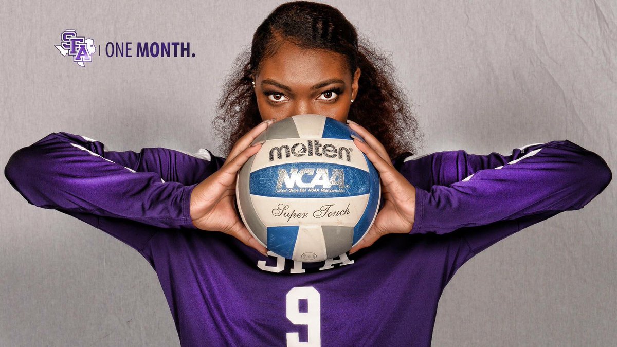 SFA_Volleyball's tweet photo. One month, 'Jacks. #SFAVB returns soon. πͺπ #AxeEm https://t.co/mfZ8oo9hVx