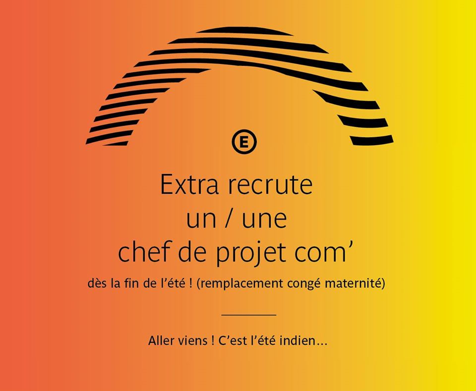 extralagence's tweet photo. Extra recrute un(e) chef de projet comm dès le mois d'août pour 6 mois ! Adressez vos petites pépites à communication@extralagence.com https://t.co/EhAjrmZtVg
