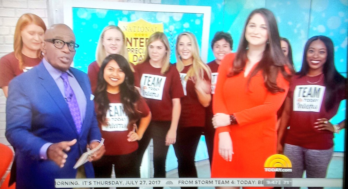 So fun being on the <a href="/TODAYshow/">TODAY</a> today to celebrate #NationalInternDay !!!