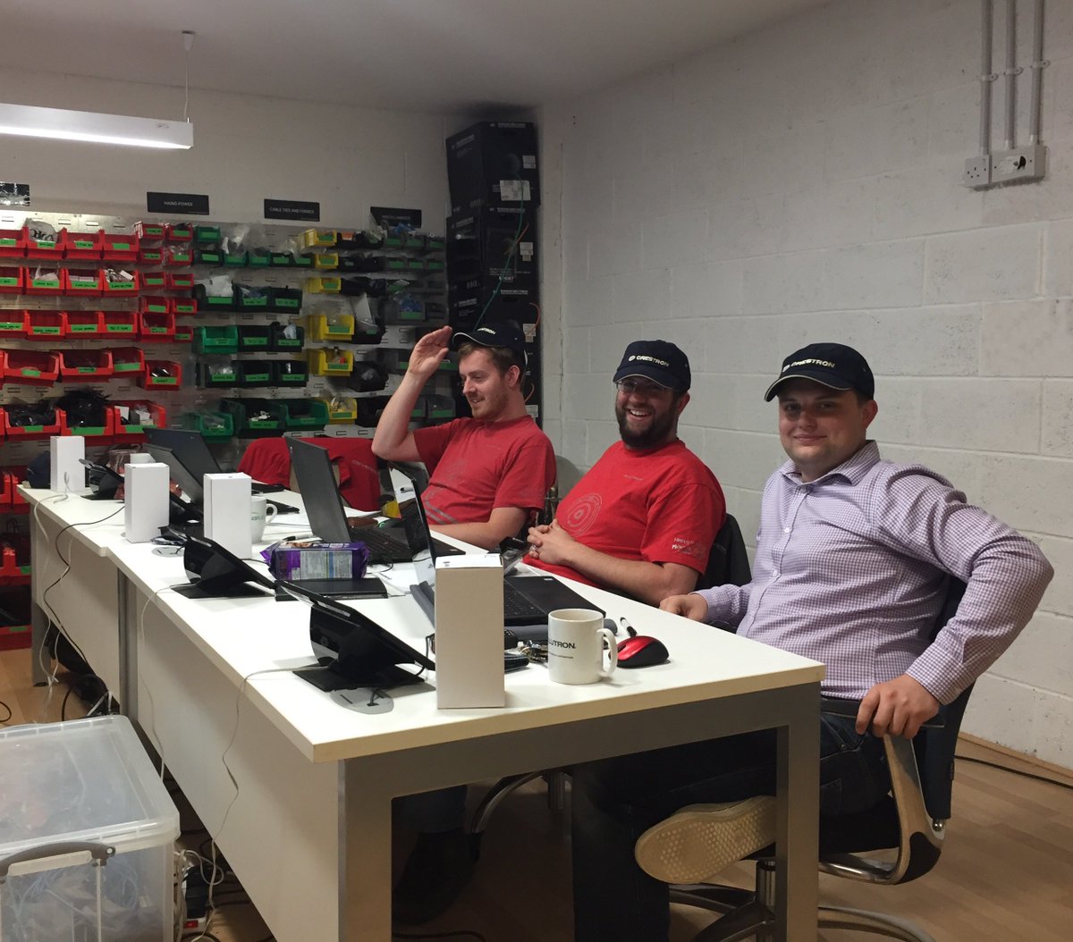 CleverAssoc's tweet photo. I think it’s safe to say that our guys are getting into the @Crestron spirit and enjoying their training! #CrestronTraining #Cleverass https://t.co/bEsFDOaH6p