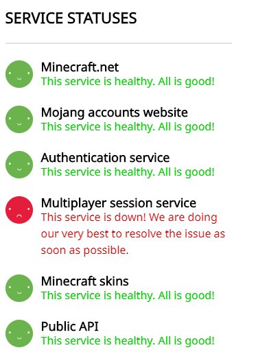 RelaxCubeMC's tweet photo. Pour les soucis de connexion à nos serveurs, Mojang a actuellement leur serveur de session down. Plus d'infos sur https://t.co/i7E9vOYiFu https://t.co/EcT7Zm2nmZ