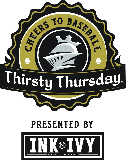 KnightsBaseball's tweet photo. $3 domestic drafts &amp; $1 small sodas TONIGHT for #ThirstyThursdayCLT presented by @inknivyclt! Gates open at 6 PM. #inkthursdays https://t.co/Le2wHjGhiq
